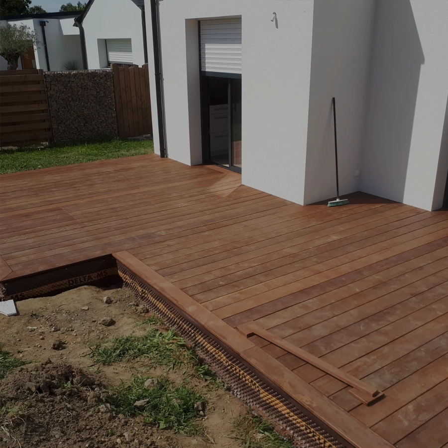 pose de terrasse en bois à Pluvigner